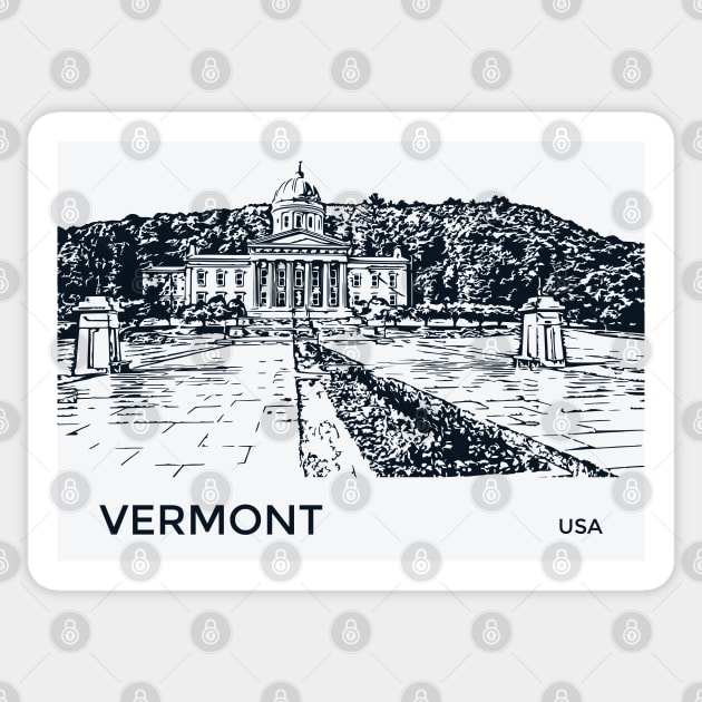Vermont State USA Sticker by Lakeric